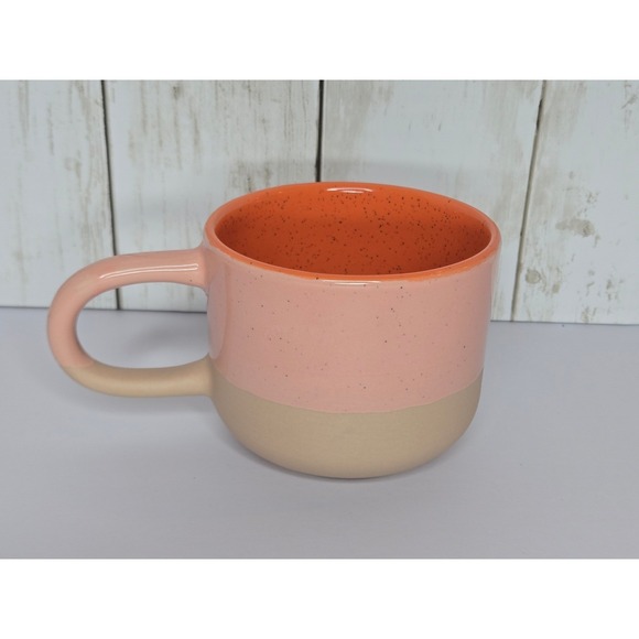 Starbucks 2018 Color Block Speckled Terracotta Mug D Handle U Handle 12 oz - Picture 2 of 4